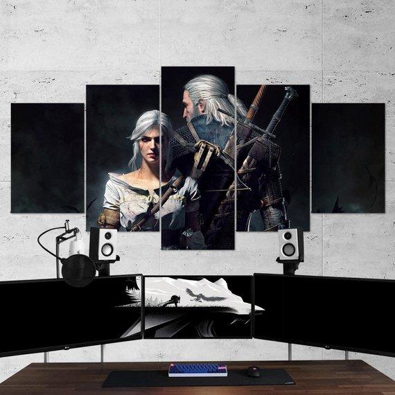 The Witcher Geralt Of Rivia And Ciri 10 – Gaming Canvas Wall Art