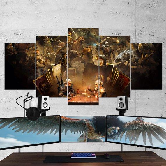 The Witcher Wild Hunt Card Game 07 – Gaming Canvas Wall Art