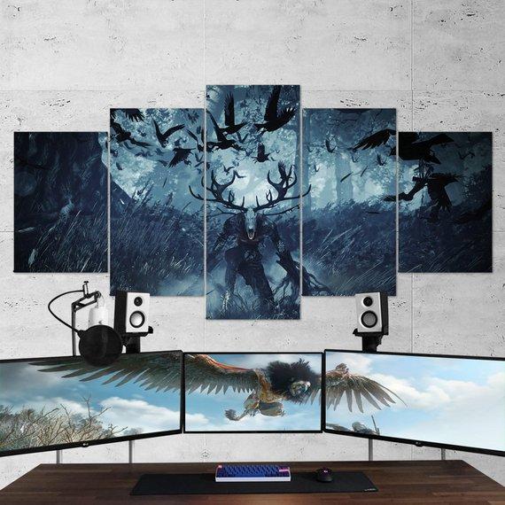 The Witcher Wild Hunt Kernun Gaming Canvas Wall Art