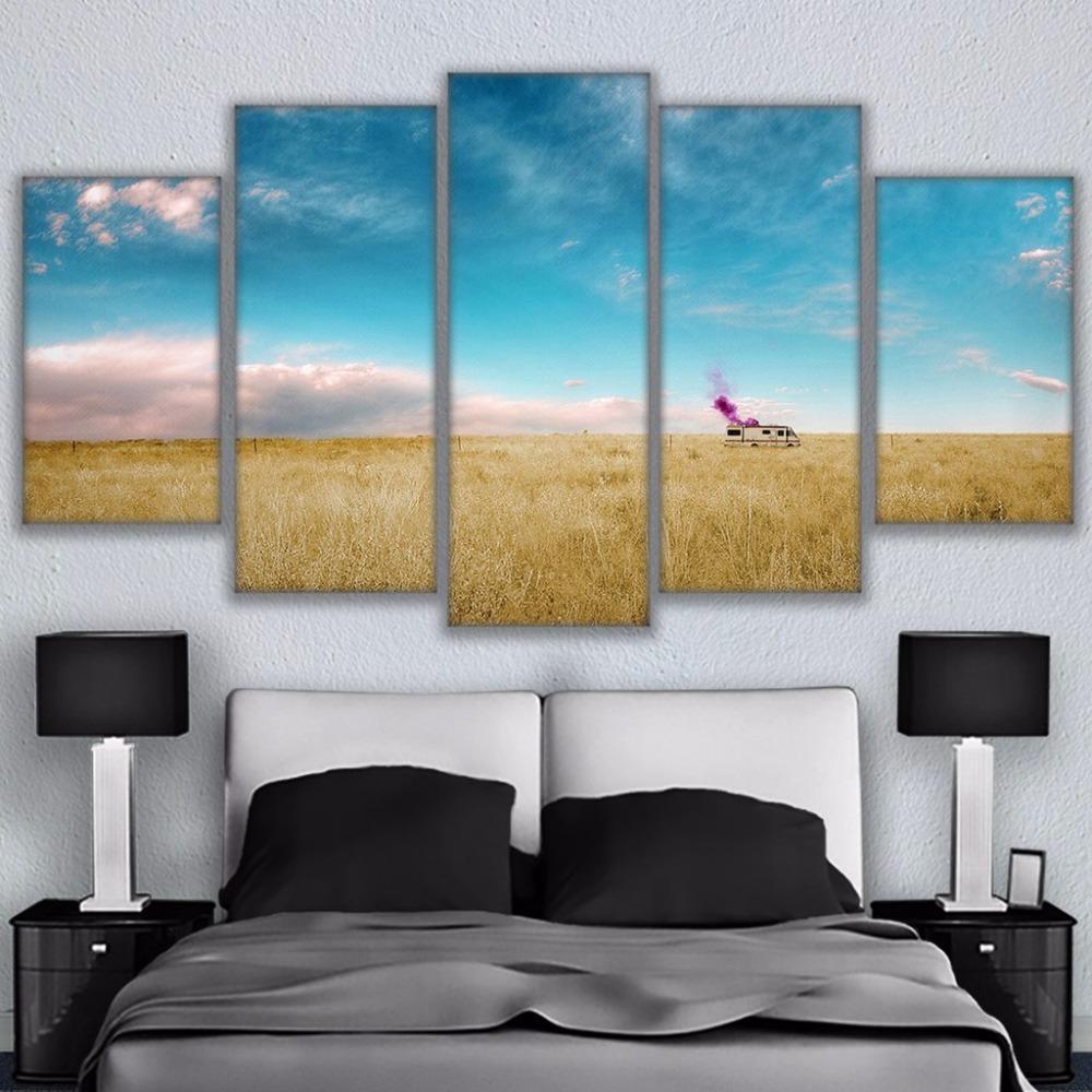 Thick Growth Of Grass Breaking Bad Rv – Nature Canvas Wall Art