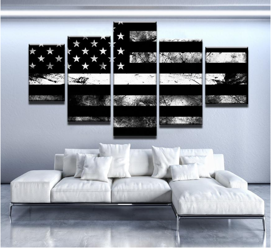 Thin Silver Line – Abstarct Canvas Wall Art