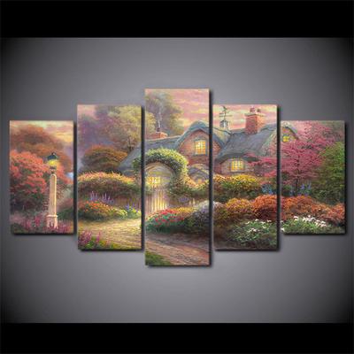 Thomas Kinkade Fairy Fantasy Castle Landscape 3 – Nature Canvas Wall Art