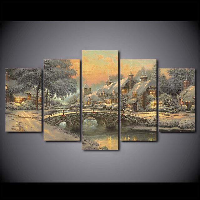 Thomas Kinkade Fairy Fantasy Castle Landscape 4 – Nature Canvas Wall Art