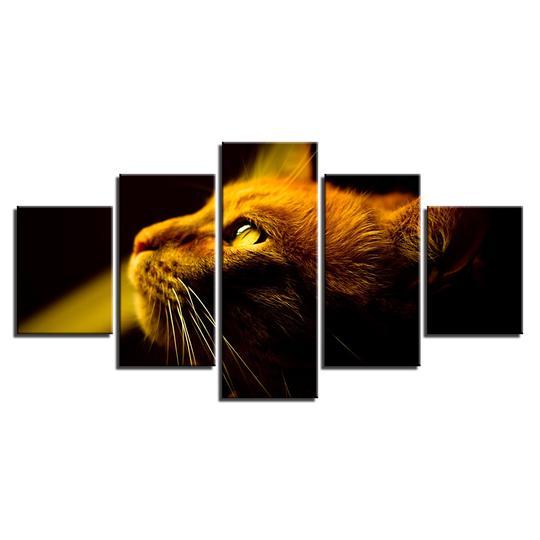 Thoughtful Orange Tabby Cat – Animal Canvas Wall Art