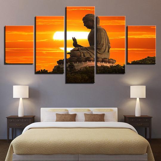 Tian Tan Buddha Statue Hong Kong – Religion Canvas Wall Art