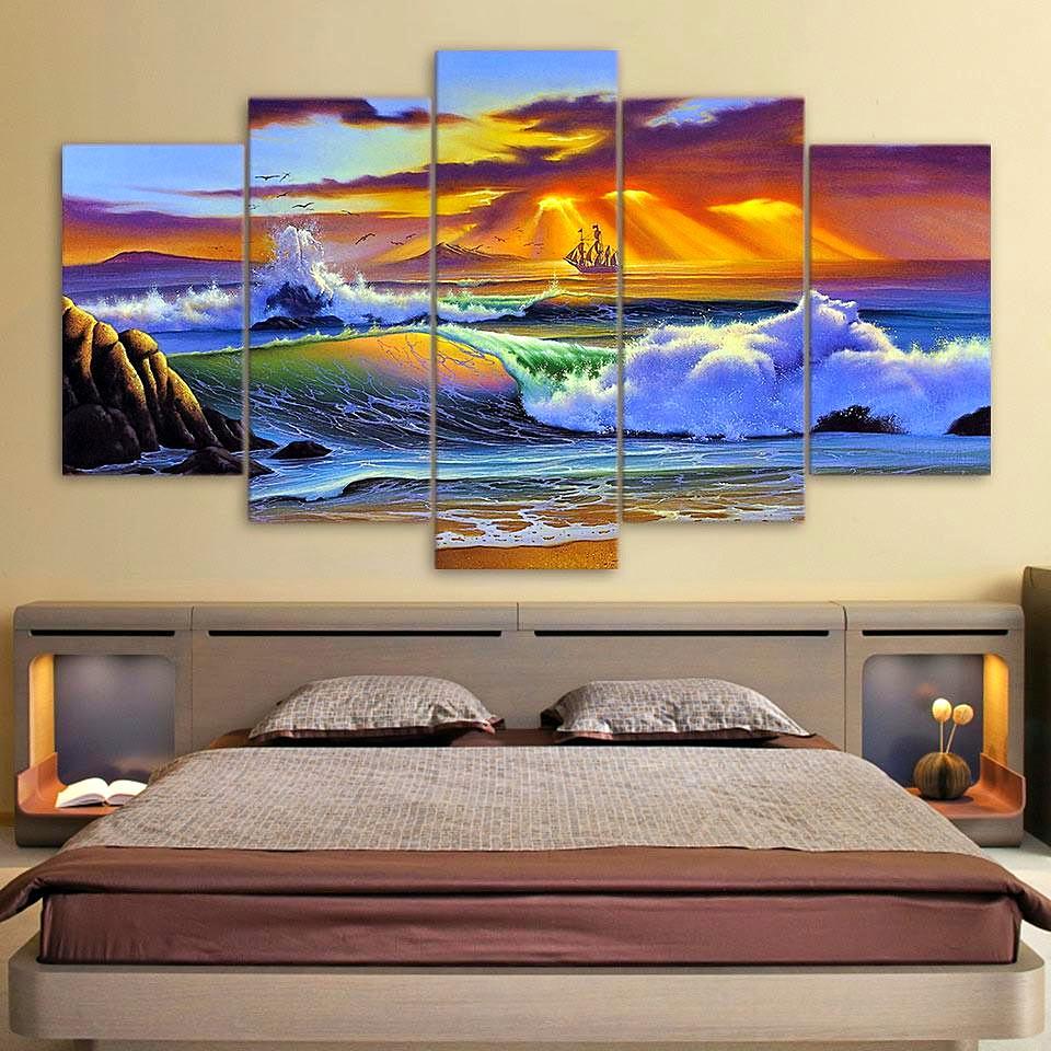 Tidal Seascape Sunset – Nature Canvas Wall Art