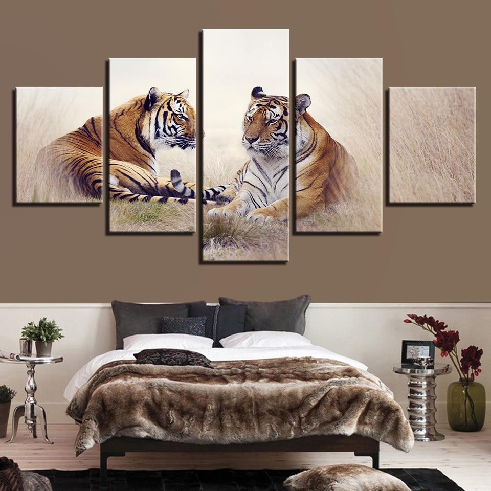 Tiger Couples – Animal Canvas Wall Art
