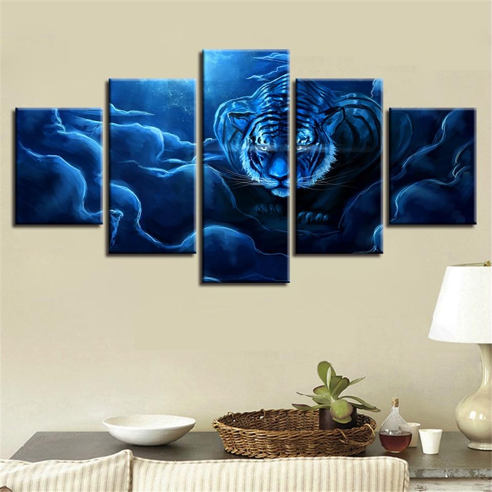 Tiger Night – Animal Canvas Wall Art