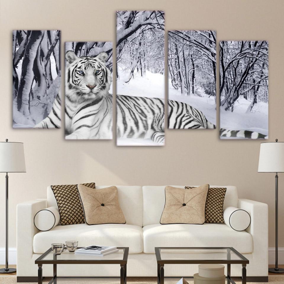 Tiger Snow Mountain – Animal Canvas Wall Art