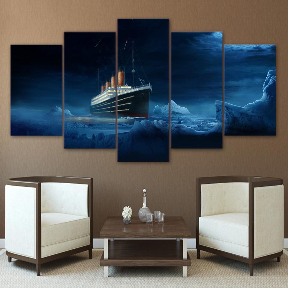 Titanic Vs Iceberg – Movie Canvas Wall Art