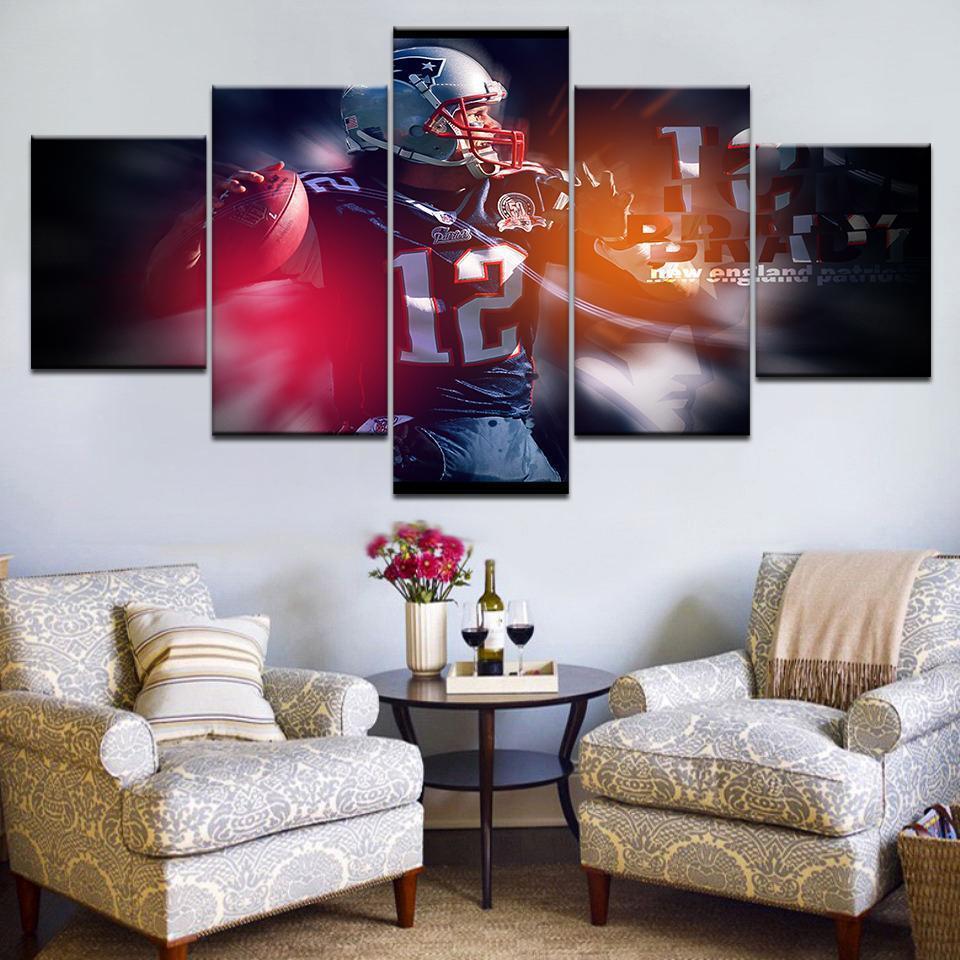 Tom Brady From New England Patriots Football – Sport Canvas Wall Art