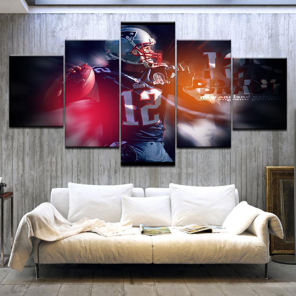 Tom Brady Sport Poster Sport – Canvas Wall Art