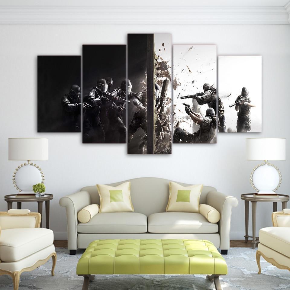 Tom Clancy’s Rainbow Six Siege Battle Gaming Canvas Wall Art
