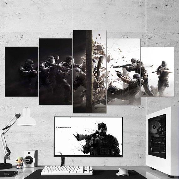 Tom Clancys Rainbow Six Siege Shooters 21 – Gaming Canvas Wall Art