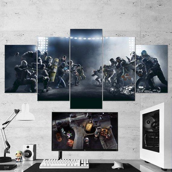 Tom Clancy’S Rainbow Six Siege Shooters – Gaming Canvas Wall Art