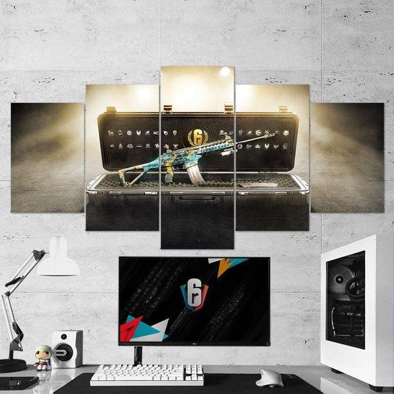 Tom Clancys Rrainbow 6 Siege Weapon 08 – Gaming Canvas Wall Art