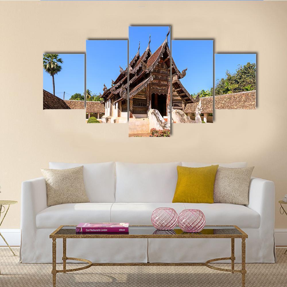Ton Kwen Temple In Chiang Mai – Religion Canvas Wall Art