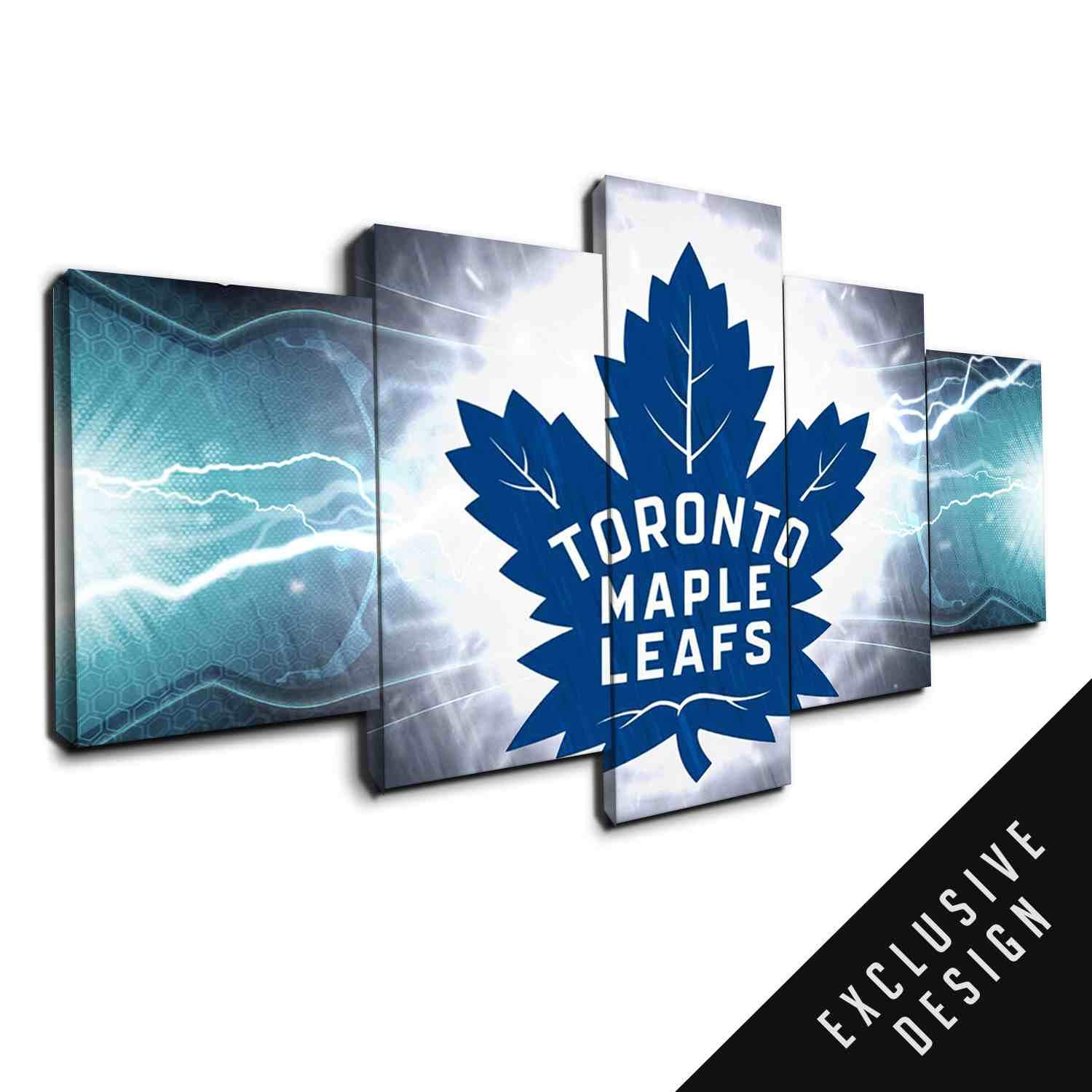 Toronto Maple Leafs NHL Team Thunderbolt – Sport Canvas Wall Art