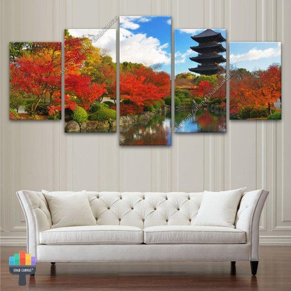 Traditional Garden Nature Kyoto Japan – Nature Canvas Wall Art