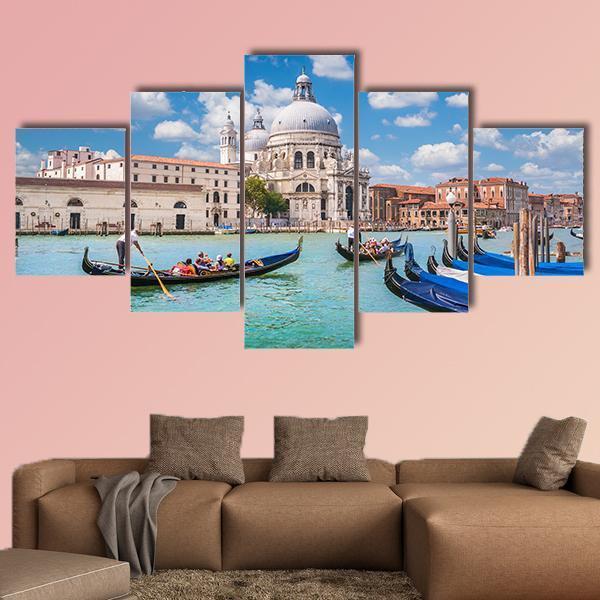 Traditional Gondolas On Canal Grande – Nature Canvas Wall Art
