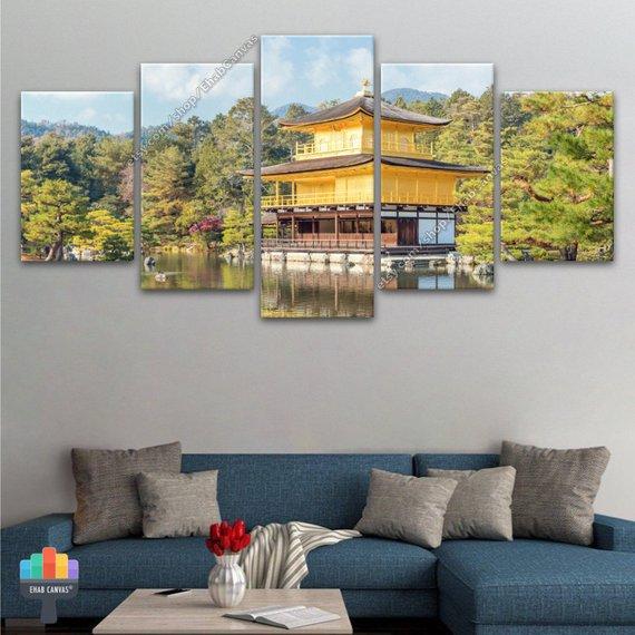 Traditional Japanese Garden Temple – Nature Canvas Wall Art