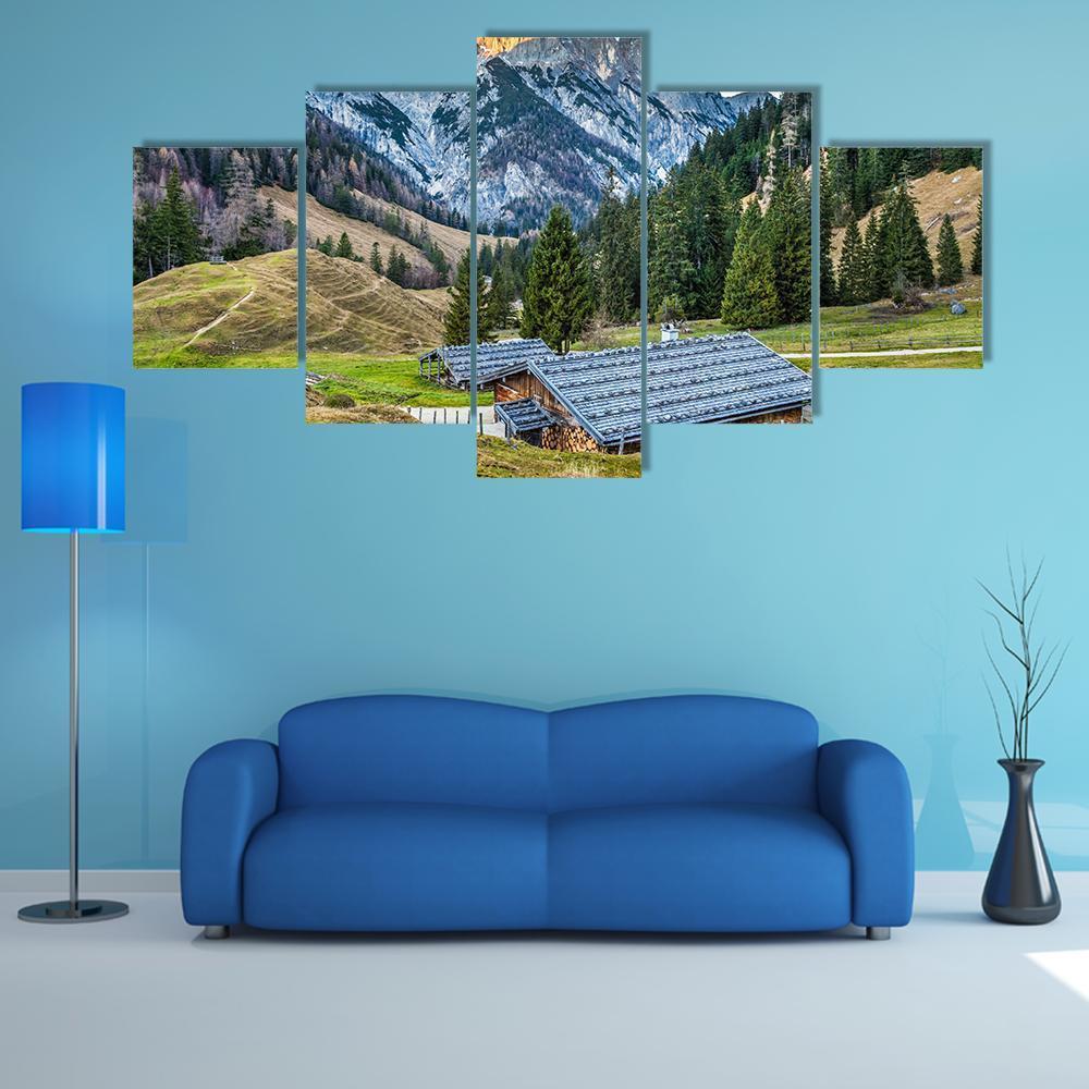 Traditional Mountain Chalets – Nature Canvas Wall Art