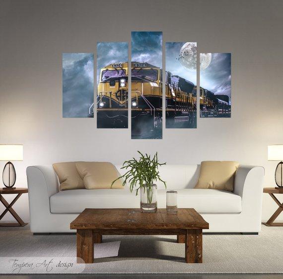 Train Locomotive – Automative Canvas Wall Art