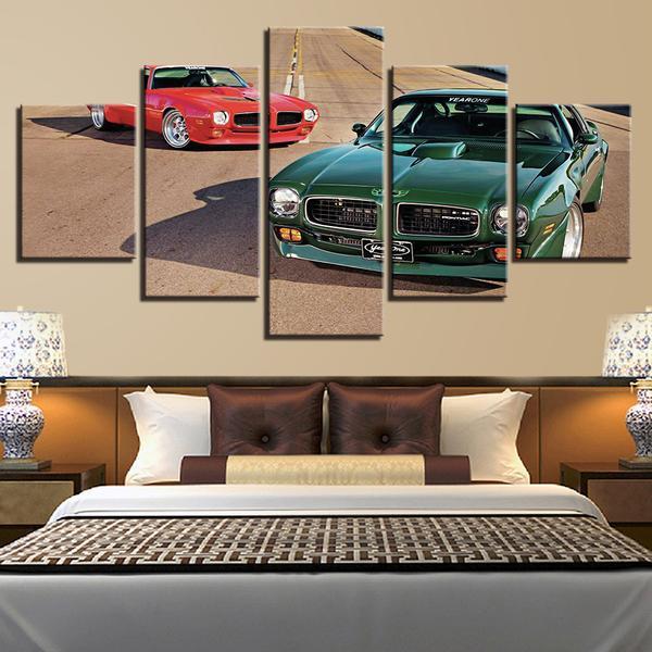 Trans Am 455 Sd Ho Green Buccaneer Red Scoop – Automative Canvas Wall Art