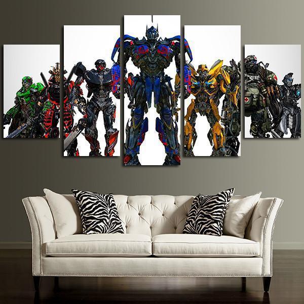 Transformers Characters Team Movie Canvas Wall Art