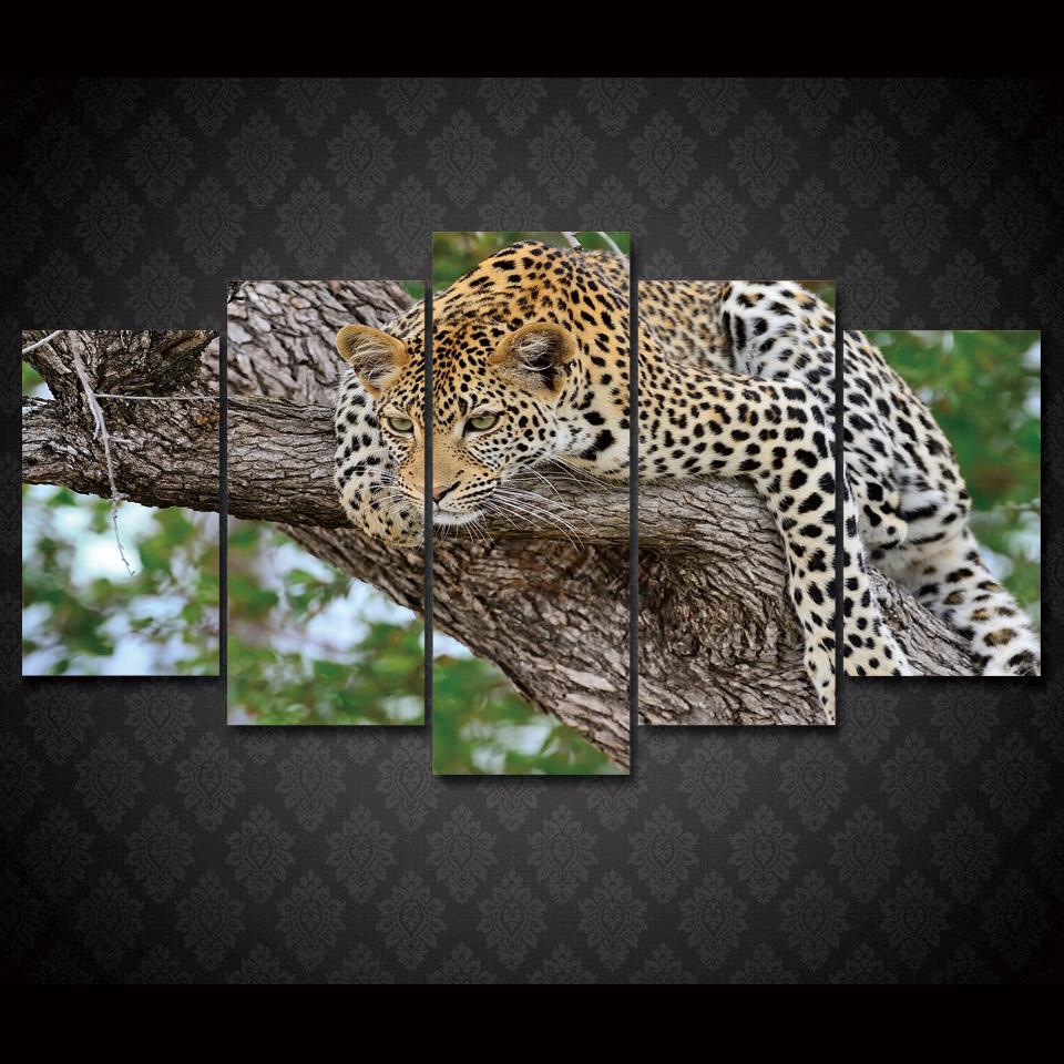 Tree African Leopard – Animal Canvas Wall Art