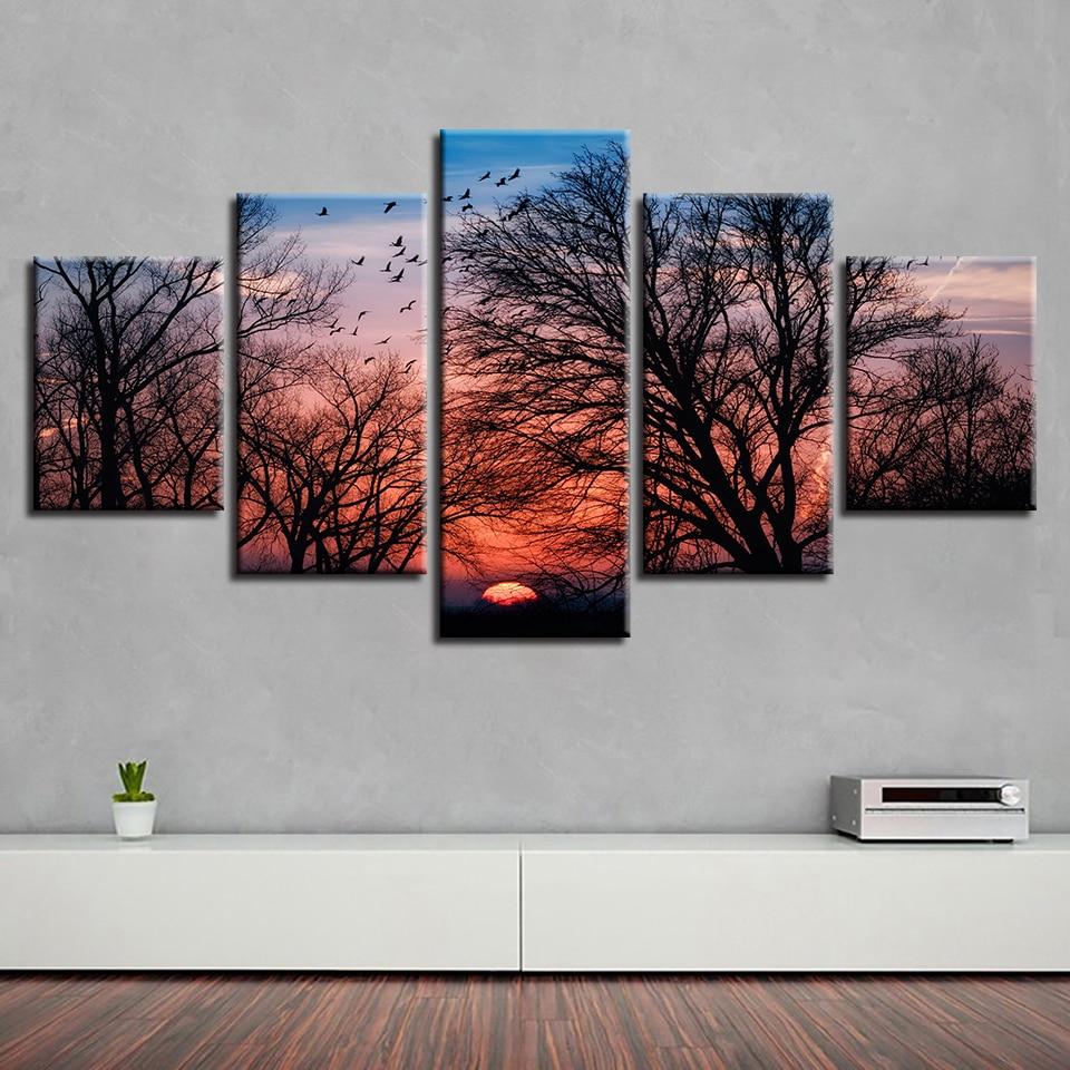 Tree And Bird Natural – Nature Canvas Wall Art