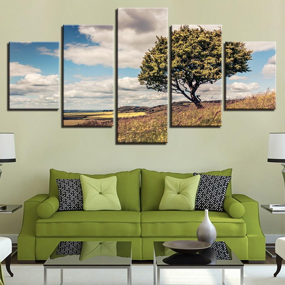Tree And Blue Sky White Cloud – Nature Canvas Wall Art
