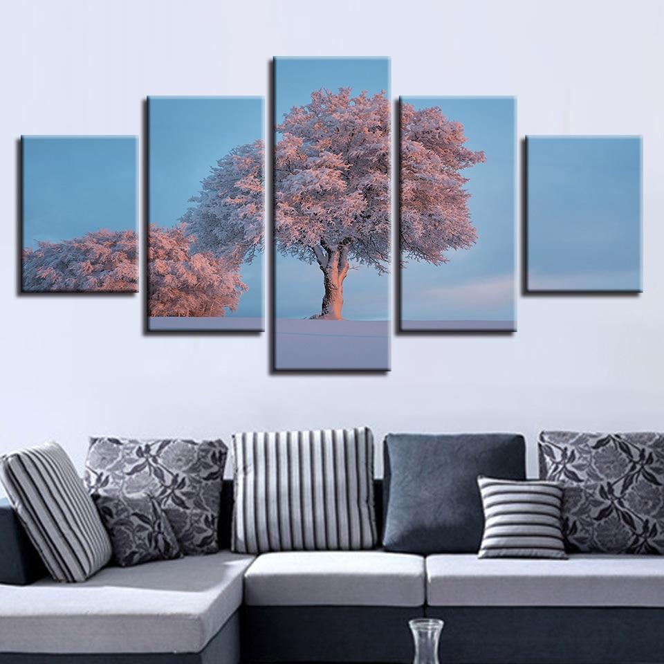 Tree And Snow – Nature Canvas Wall Art