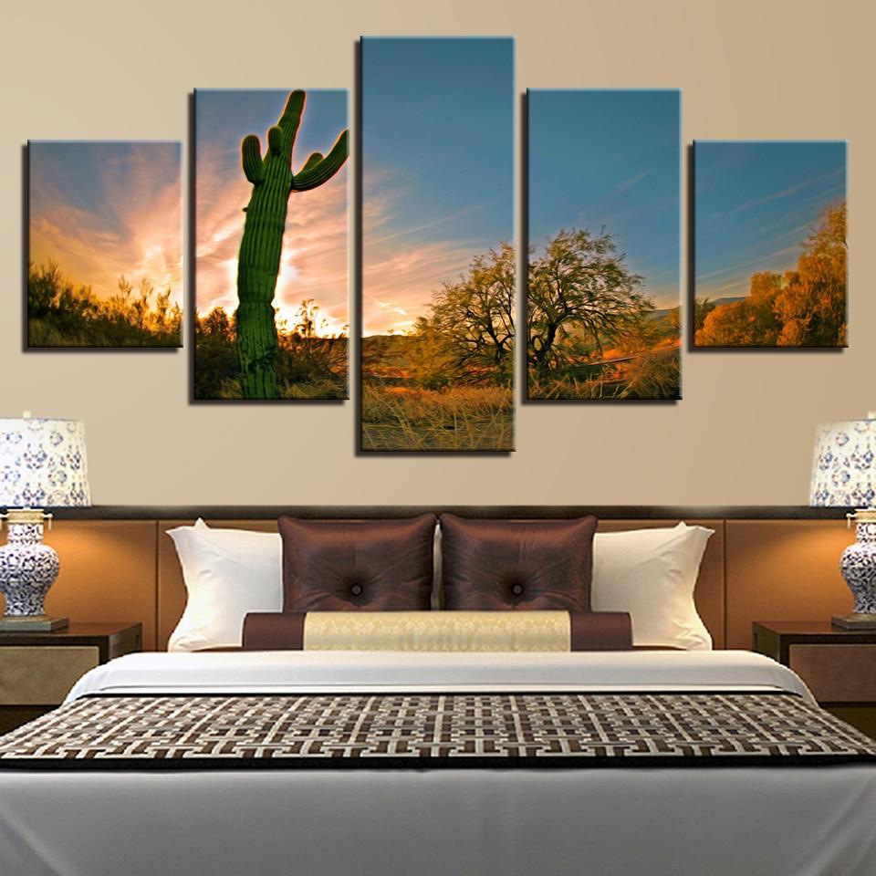 Tree Cactus Sunshine – Nature Canvas Wall Art