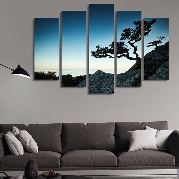 Tree On The Cliff – Nature Canvas Wall Art