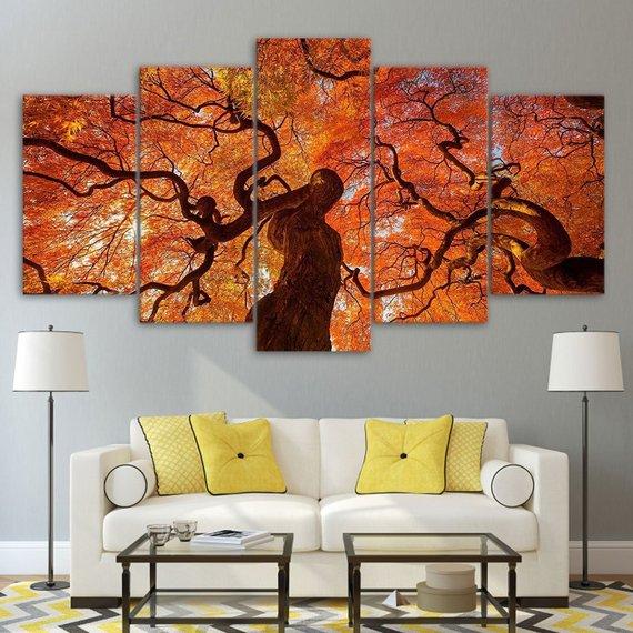 Tree Orange Tree – Nature Canvas Wall Art