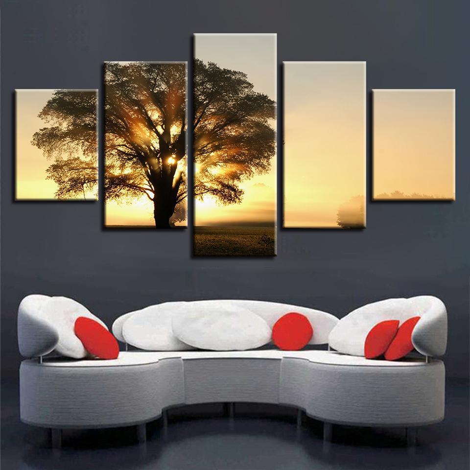 Tree Sunset 14 – Nature Canvas Wall Art