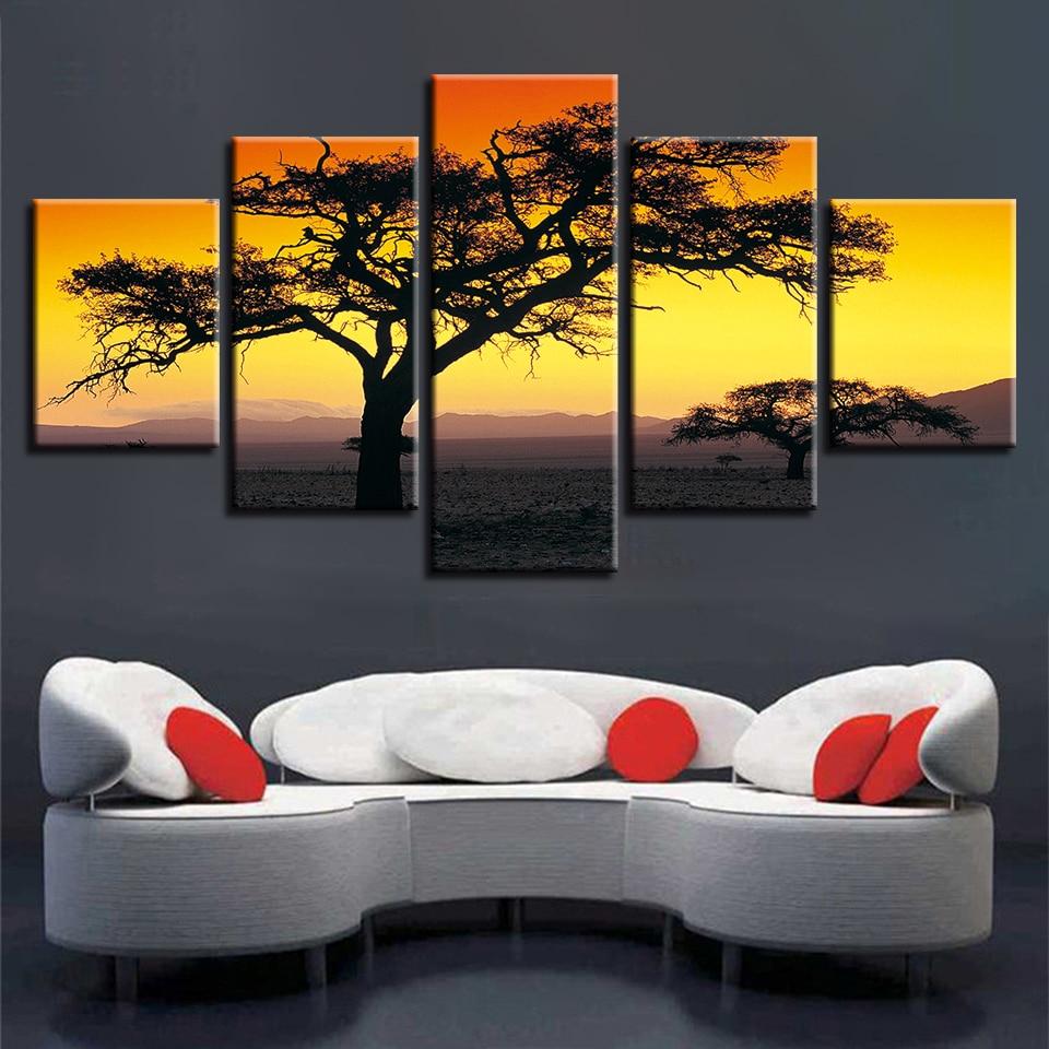 Tree Sunset 22 – Nature Canvas Wall Art