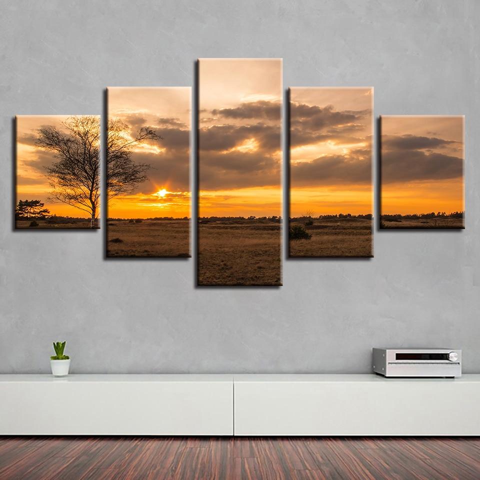 Tree Sunset 5 – Nature Canvas Wall Art