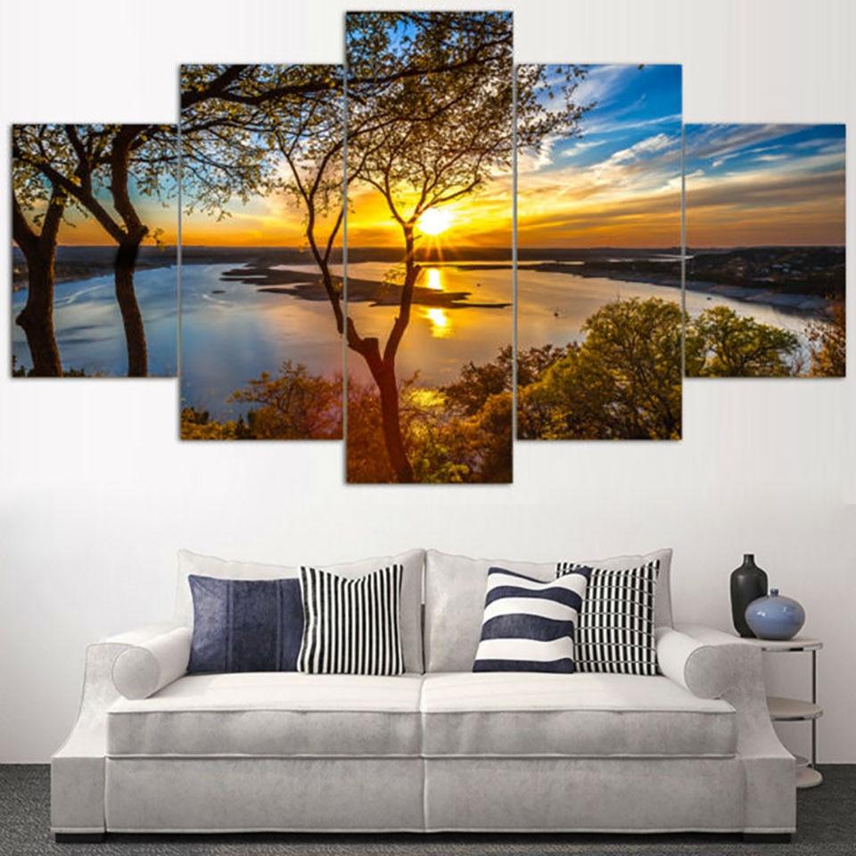 Tree Sunset Sunshine – Nature Canvas Wall Art