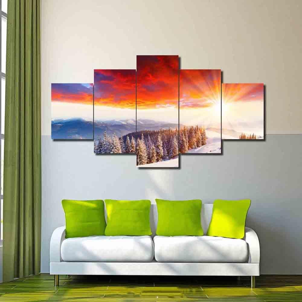 Tree Sunshine Snow – Nature Canvas Wall Art