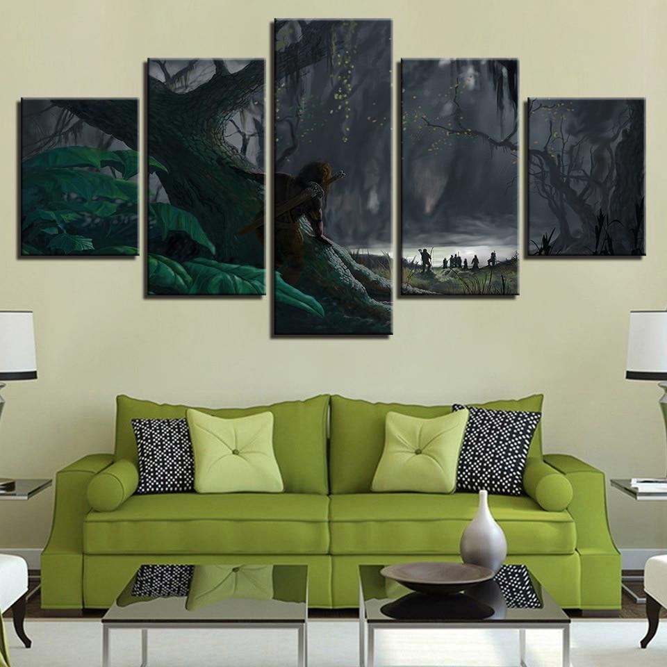 Trees And Cave – Nature Canvas Wall Art