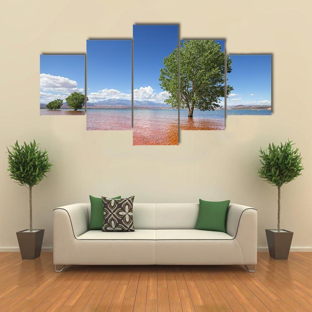 Trees In The Water Sand Hollow State Park – Nature Canvas Wall Art