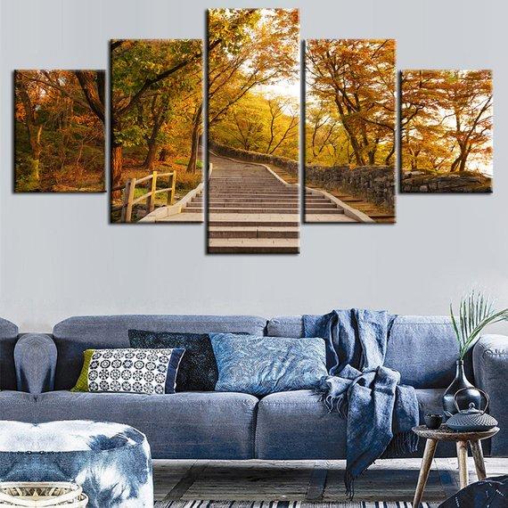 Trees Leafs Autumn – Nature Canvas Wall Art