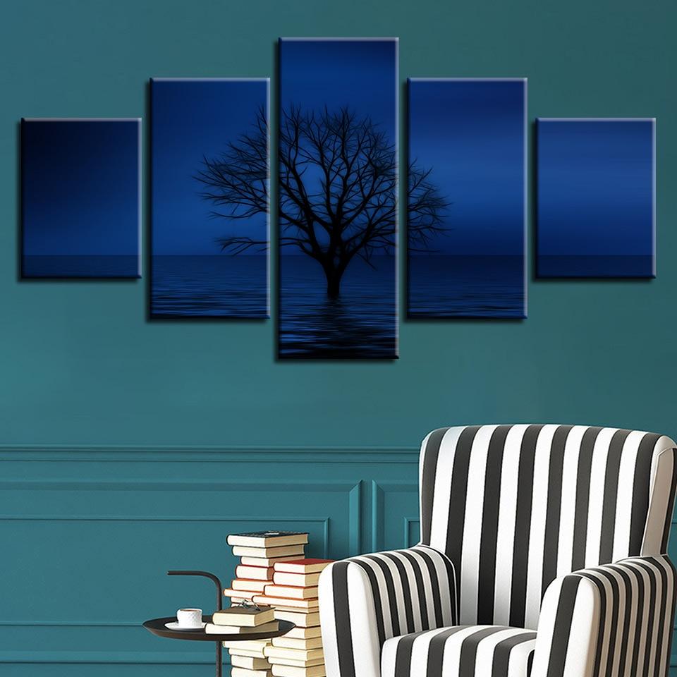 Trees Night – Nature Canvas Wall Art