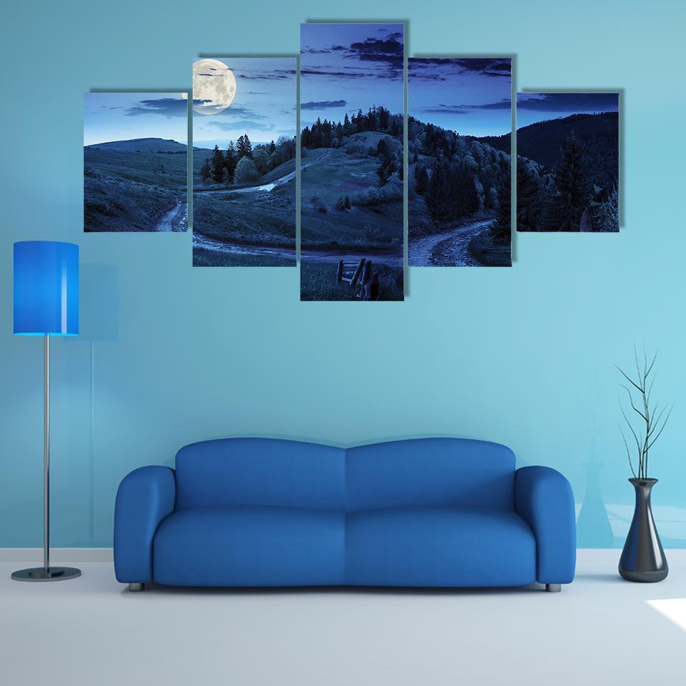 Trees Of Forest In Mountains – Nature Canvas Wall Art