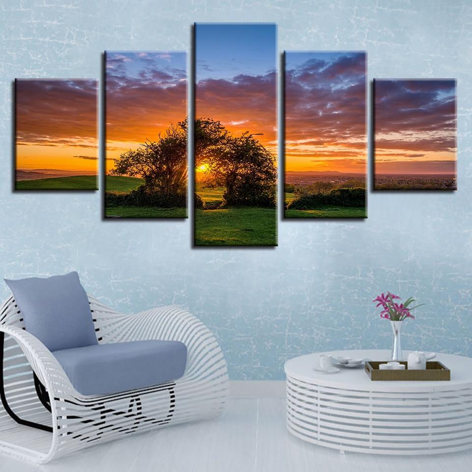 Trees Sunset – Nature Canvas Wall Art