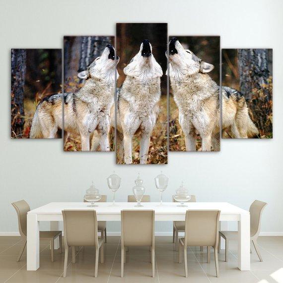 Trio Wolves 01 – Animal Canvas Wall Art