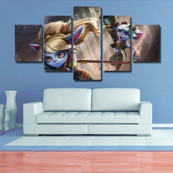 Tristana Lulu Poppy – Gaming Canvas Wall Art