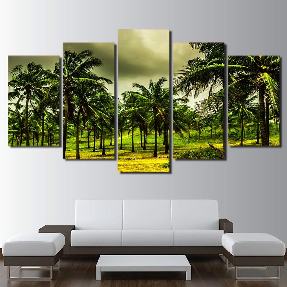 Tropical Coconut Grove – Nature Canvas Wall Art